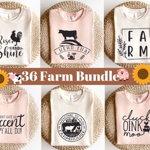 Ensemble de 36 SVG La vie à la ferme SVG PNG | Citations de ferme svg | Clipart ferme | Vache Svg | Svg animal de la ferme | Bienvenue Svg | Svg vie à la ferme