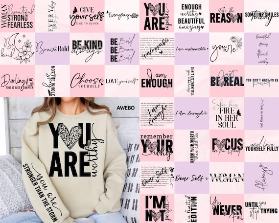 21 Boho Motivational Sleeve SVG PNG bundle, Positive Affirmation svg, Self Love Svg, Encouraging Quote svg, Sleeve Design Svg, Self Care Svg