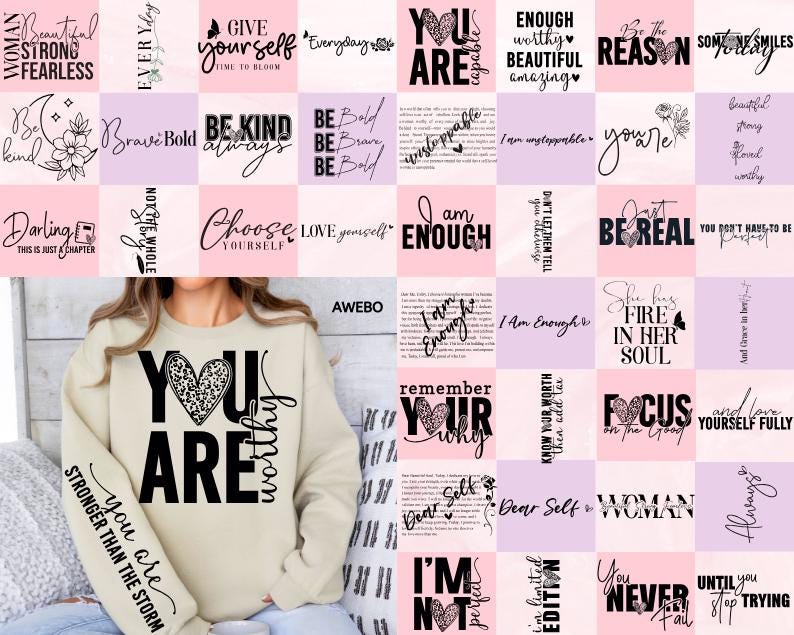 Papierschmiede® Set Poster da parete con Frasi e Citazioni (4), A4 (21x30 cm) « You're Great » Decorazioni da Muro per Soggiorno, Camera da Letto e Cucina, amore talento - senza cornici