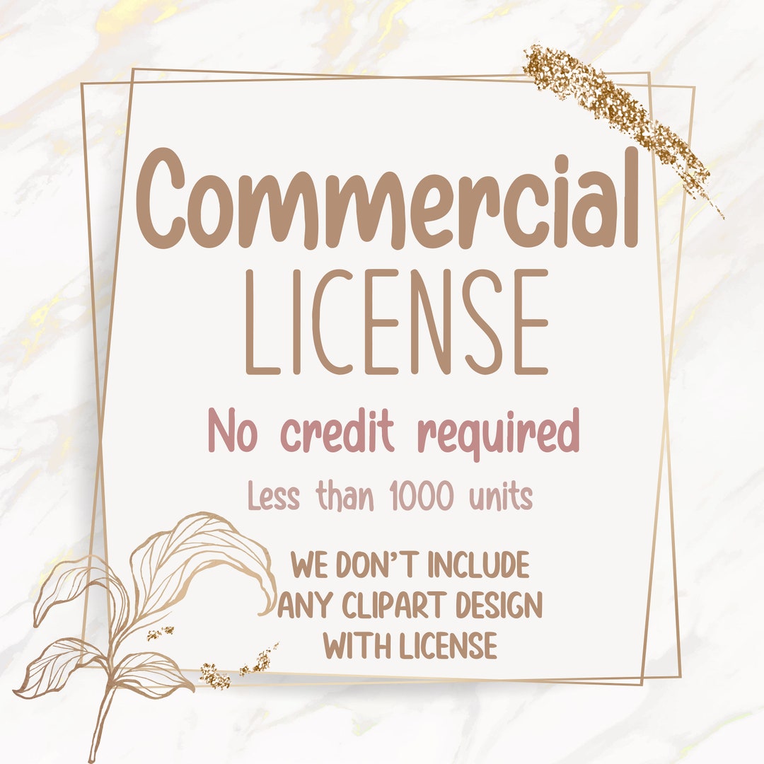 License Design Commercial License Designs - License for All the Store (no Clipart is ...