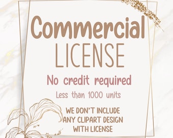 Commercial License Designs - License for all the Store (No Clipart is Included with License)