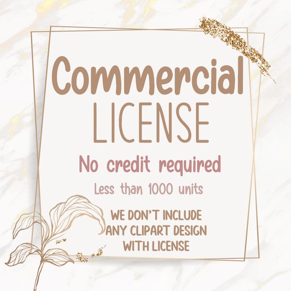 Commercial License Designs - License for all the Store (No Clipart is Included with License)