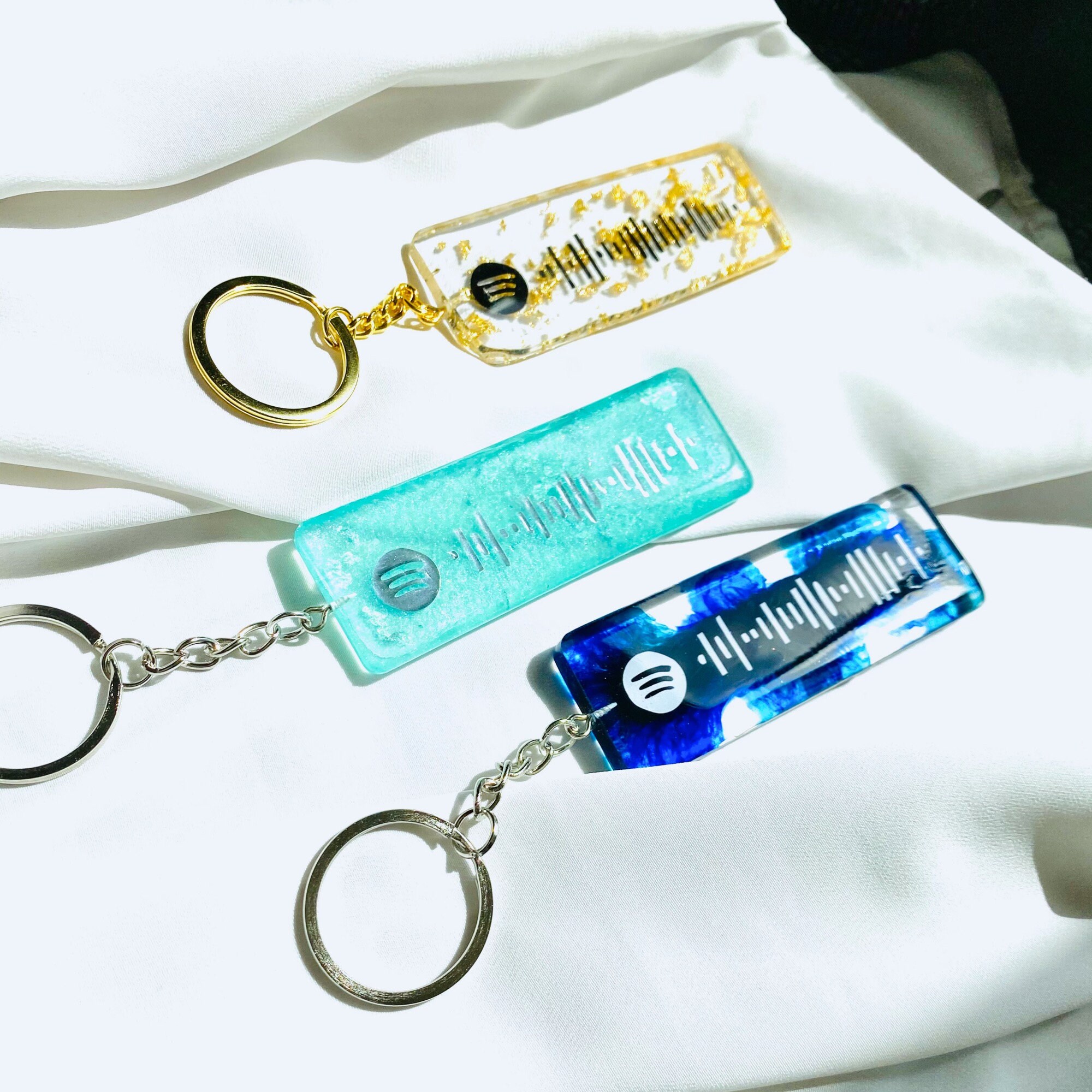 Resin keychain with Spotify code for your favorite songs | Etsy