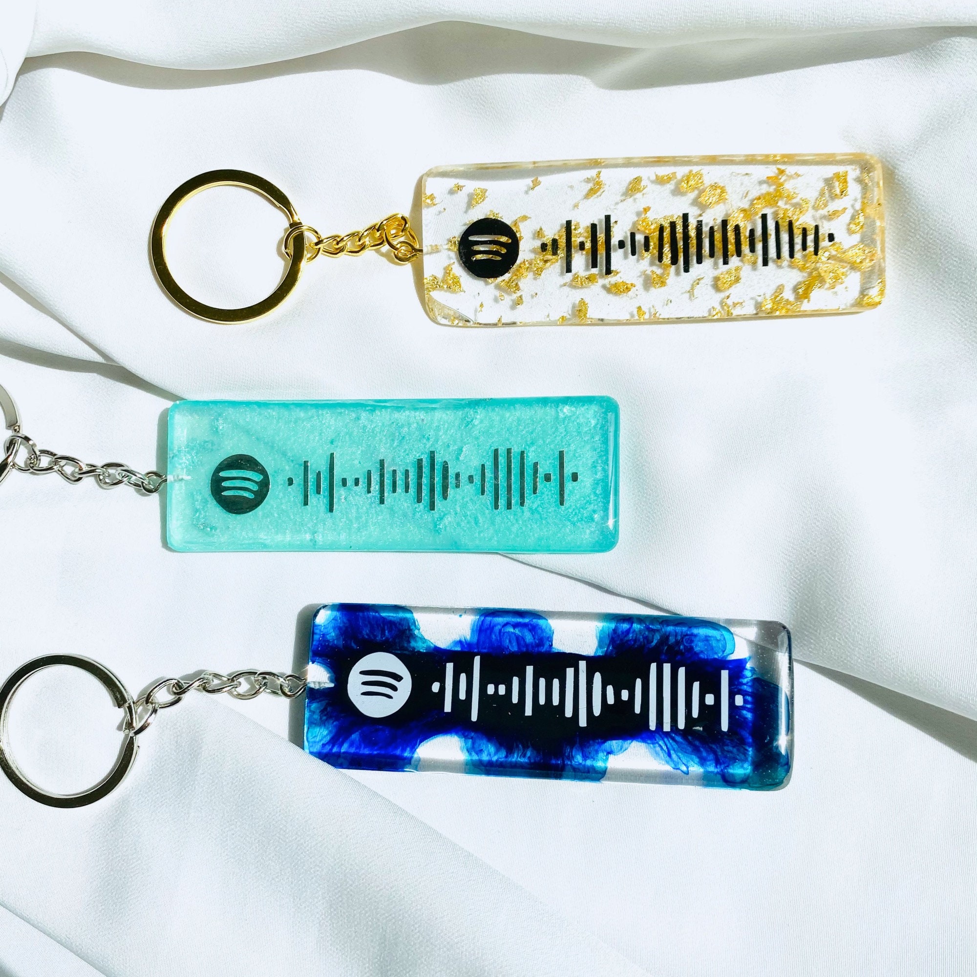 Resin keychain with Spotify code for your favorite songs Etsy