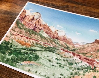 Portrait de paysage aquarelle personnalisé peint à la main, Architecture personnalisée et souvenir de voyage, Lieu de mariage unique, Cadeau pour amateur de voyage en ville
