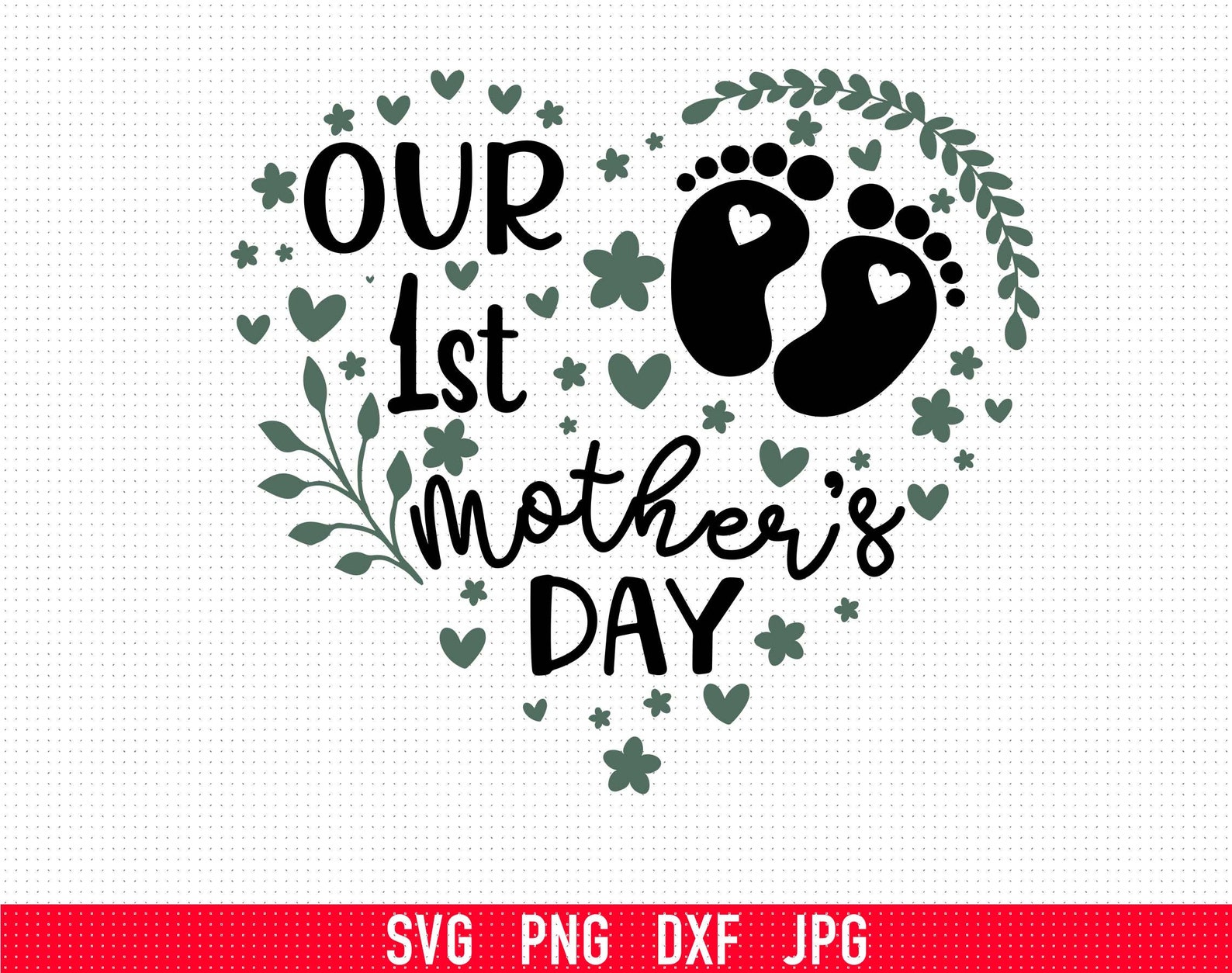 Download Our First Mothers Day SVG New Mom SVG Mothers Day | Etsy