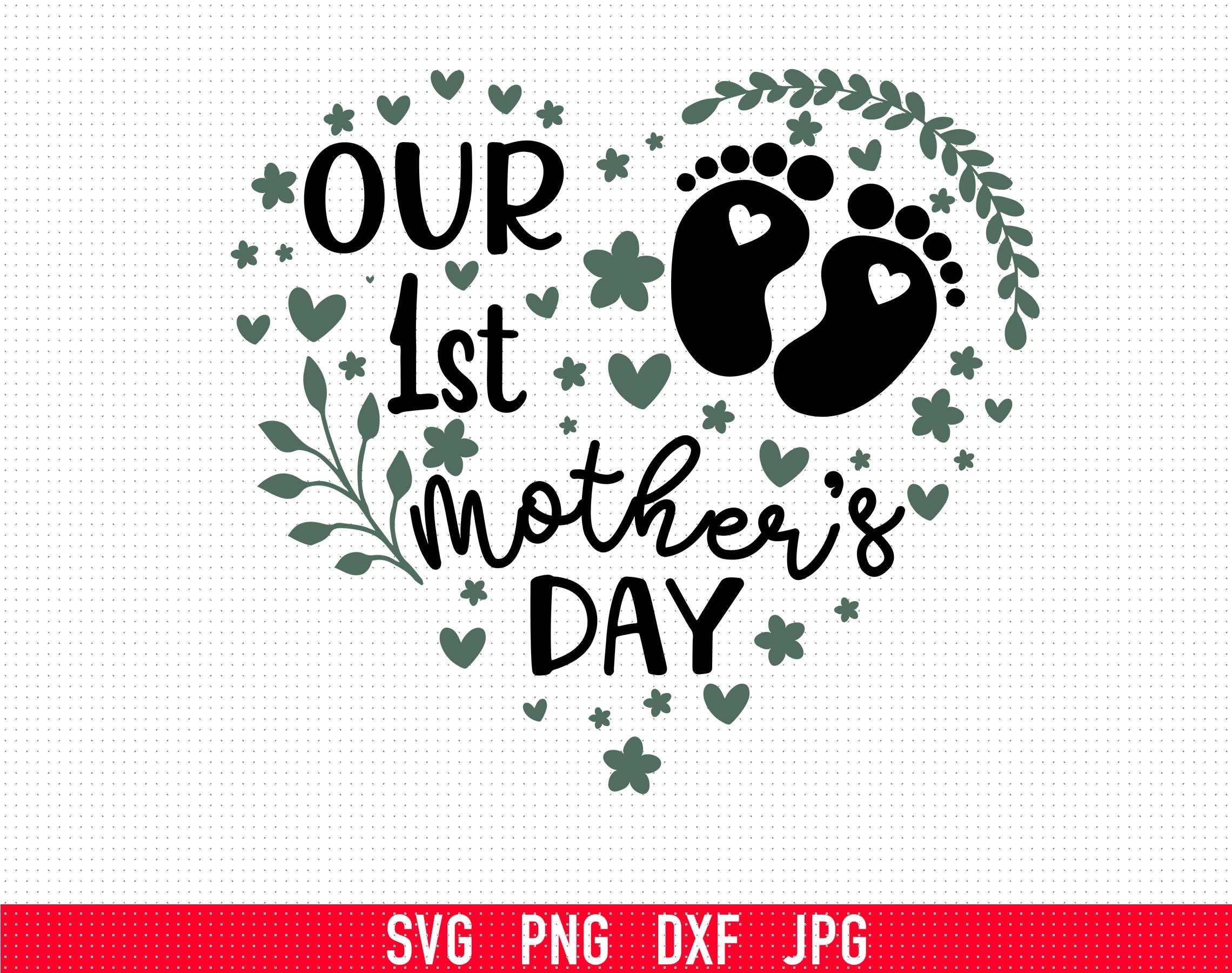 Our First Mothers Day SVG New Mom SVG Mothers Day | Etsy