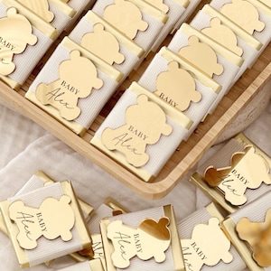 Regalo di cioccolato personalizzato per bambini, scatola di cioccolatini, bomboniere di cioccolato, bomboniere per baby shower a forma di orsetto, cioccolatini per bambini, cioccolatini per bambine