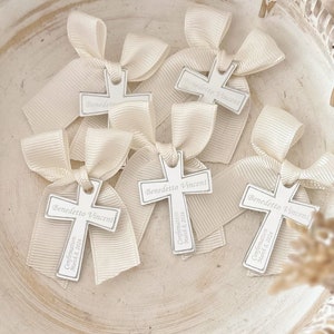 Personalized Mirror Baptism Favor Tag, Acrylic Name Tags for Christening, First Communion Tag, Confirmation Gift Tag, Baptism Thank You Tag