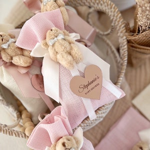 Bomboniere personalizzate per baby shower a forma di orsetto, sacchetti a forma di orsetto, sacchetti regalo a forma di orsetto, bomboniere per battesimo, grazie di cuore, compleanno dell'orsetto