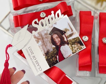 Graduation Photo Frame Magnet, Class of 2024, Personalized Gift, Graduation Cap, Graduation Decoration, High School College Graduation Gift