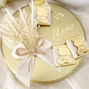 Bomboniere di cioccolato personalizzate per neonati, cioccolatini per bambine, cioccolatini per bambini, bomboniere di cioccolato uniche per baby shower, bomboniere di orsacchiotto per baby shower