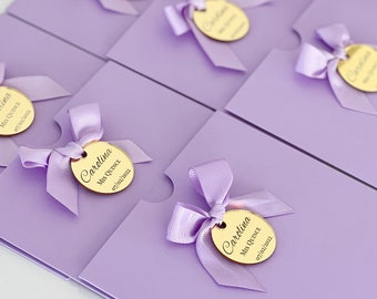 Custom Gold Lilac Sweet 16 Favor Tags, Thank You Tag, Name Tag, Quinceanera Tags, Mis Quince Tag, Personalized Gift Tag, Birthday Gift Tag