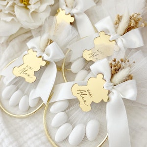 Bomboniere a forma di orsetto per baby shower, regalo di caramelle a forma di orsetto, "Non vediamo l'ora", bomboniere a forma di orsetto per compleanno, regalo di benvenuto
