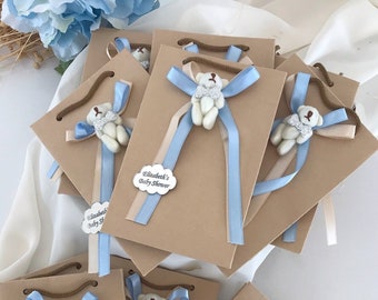 Teddy Bear Baby Shower Gift Bags, Thank You Beary Much, Bear Baby Girl Favors Bag, Welcome Baby Gift Bag, Welcoming Favors