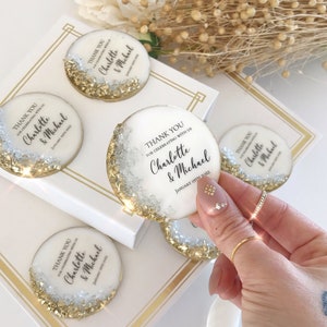 Luxury Custom Wedding Favors for Guest in Bulk, Wedding Save The Date Magnet, Wedding Party Favors, Wedding Invite Décor, Bridesmaid Gift image 5