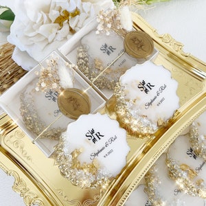 Luxury Gold Save The Date Magnet, Wedding Magnet Favor, Bridal Shower Favor, Wedding Gift For Guest, Personalized Fridge Magnet