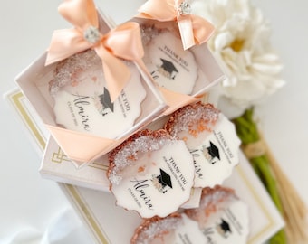 Benutzerdefinierte Rose Abschluss Magnet Favors: Personalisierte Klasse von 2026 Geschenk