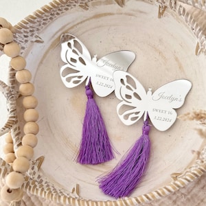 Lilac Custom Quinceanera Favors, Butterfly Magnet Favors, Sweet 16 Party Favors, Recuerdos de 15 Anos, 15 Party Favors, Quinceañera Favors