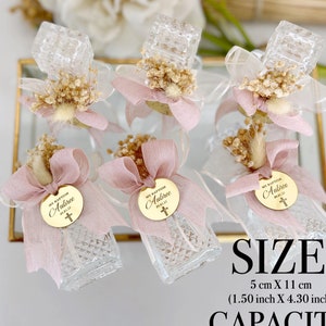 Garrafa de vidro com água benta vazia, presente religioso, lembrancinha de batismo para meninas e meninos, lembrancinha de comunhão, garrafa de água benta abençoada, presente de batismo