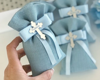 Blue Baptism Favor, Baptism Gift Boy and Girl, Baptism Favor Bag, First Communion Gift, Welcome Baby Gifts, Mi Bautizo, Christianing Gifts