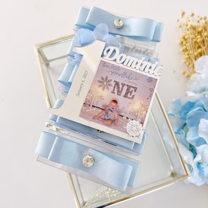 Bomboniera in argento per il primo compleanno, bomboniere per feste di compleanno per bambini, magnete per cornice per foto per bambini, bomboniere per il primo compleanno, regalo di compleanno personalizzato,
