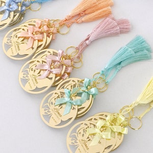 Llaveros de mariposa para recuerdos de fiesta: regalo personalizado para baby shower o quinceañera.