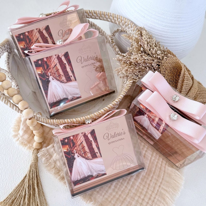 Custom Rose Gold Quinceañera Photo Frame, Personalized Gift, Quinceañera Favor, Sweet 16 Party Gift, Sweet 15 Photo Frame Favor, Mis Quince