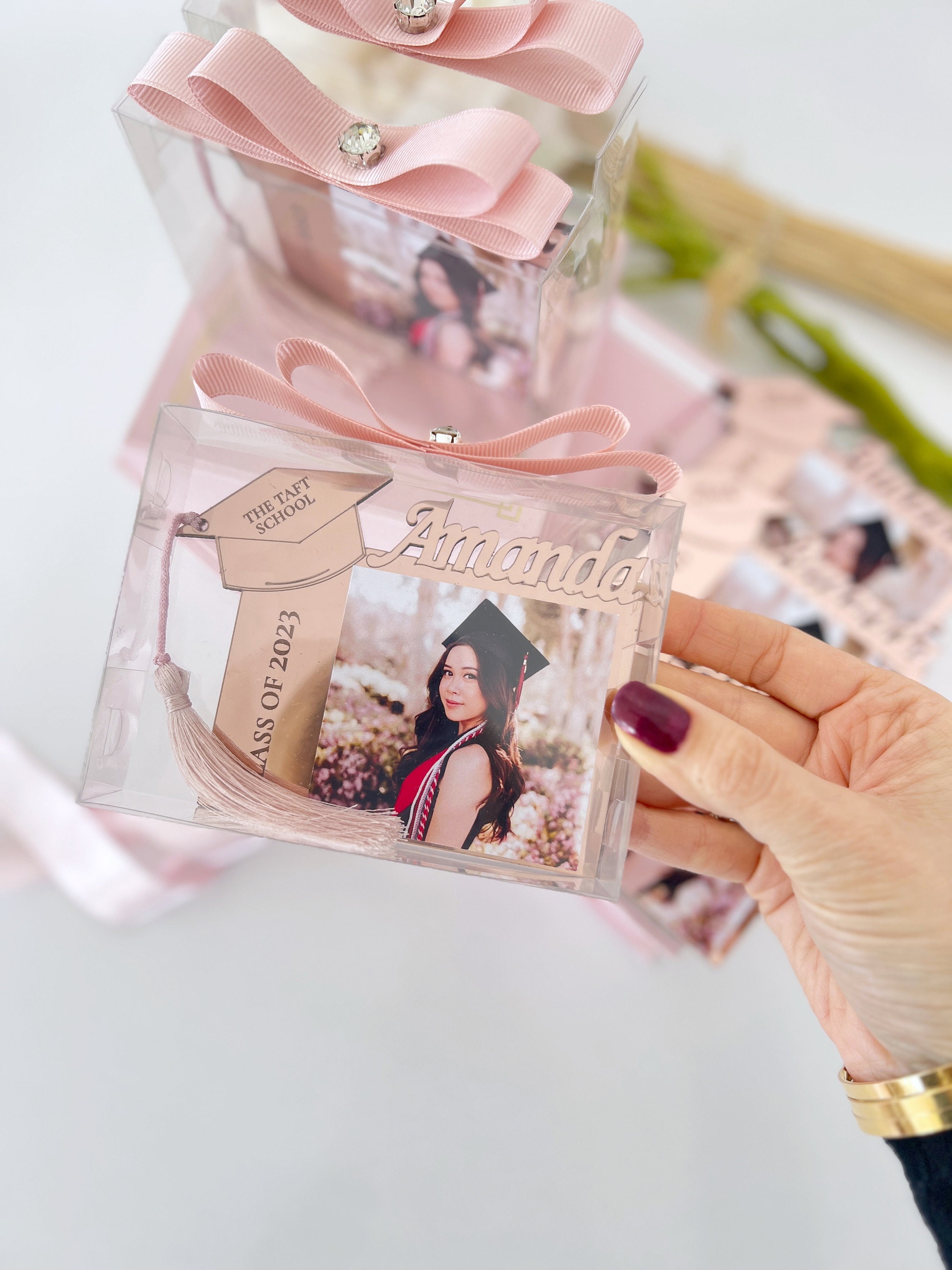 Graduation Photo Frame Magnet, Class of 2025, Personalized Gift, Graduation Cap, Graduation Decoration, High School College Graduation Gift