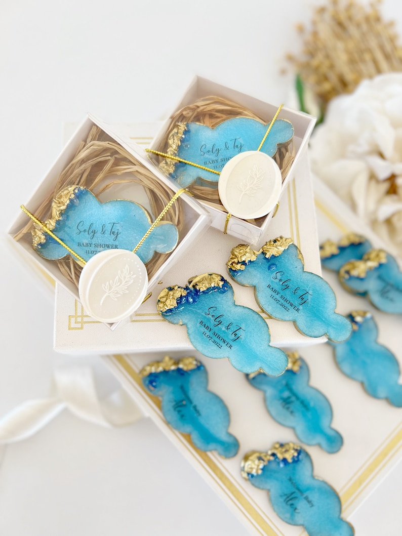 Custom Baby Shower Magnet Favors, Baby Shower Thank You Favor, Cloud Party Favors, Baby Girl Welcoming Gift, Welcome Baby Favor, For Guest image 2