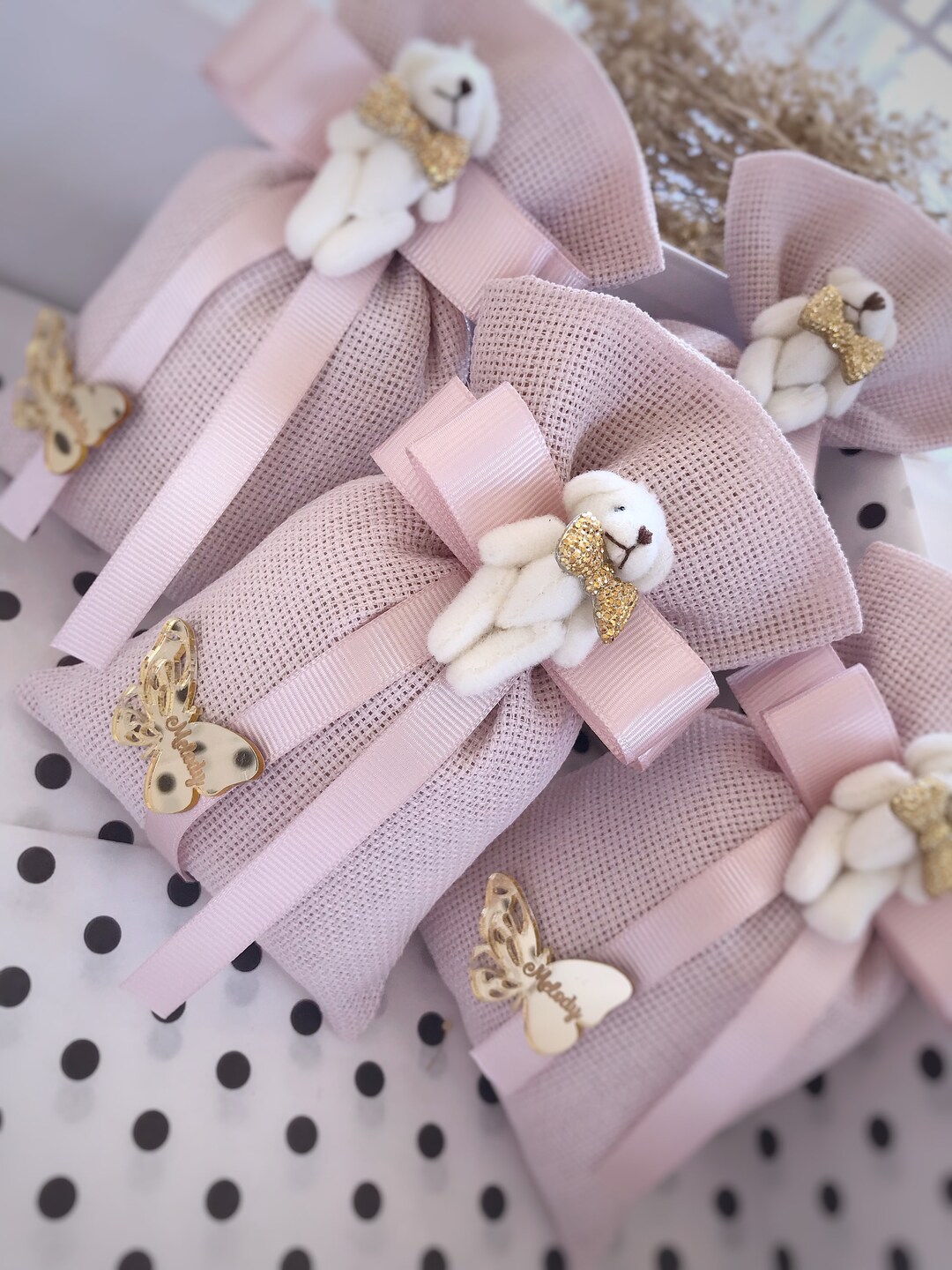 Teddy Bear Baby Shower Personalized Gift Bag, Teddy Bear Party Favor ...