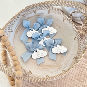 Custom Cloud Party Favor Tag, Baby Shower Favor Tag, Baby Name Tag, Name Label, Birthday Party Favor Tag, Cloud Party Gift, Cloud Name Tag image 2