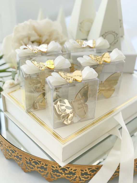 Clear Party Favor Box For Baby Shower, Weddings, Quinceanera, Sweet Sixteen  Souvenir 12 Boxes