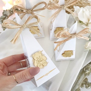 Scatola di cioccolatini per Teddy Bear Favors, Teddy Bear Party Favors, Party Paper Box, Teddy Bear Baby Shower Bags, Teddy Bear Regali personalizzati,