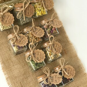 Personalized Wedding Tea Favor For Guest, Rusting Wedding Favor, Bridal Shower Tea Party Favors, Herbal Tea Favors, Let Love Brew, Tea Jars