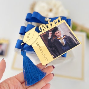 Graduation Photo Frame Favor, Graduation Gift, Class Of 2024, Personalized Gift, High School / College Graduation, Graduation Party Favors