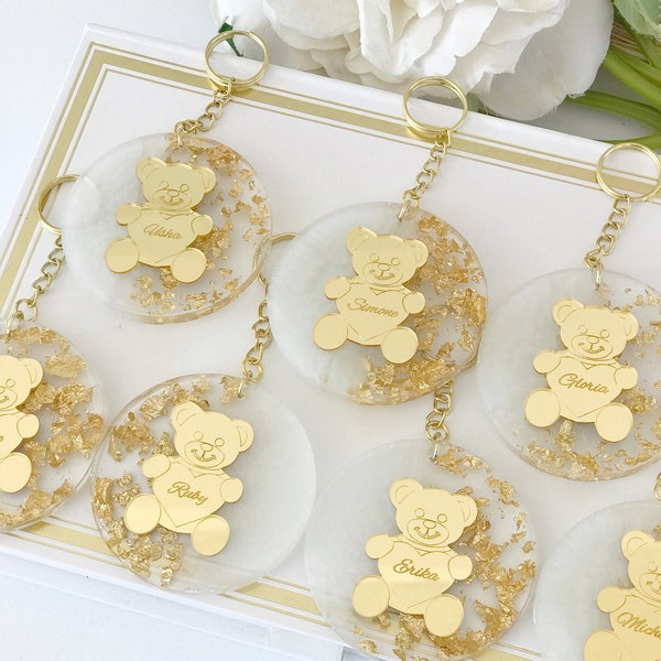 Teddy Bear Keychain Etsy