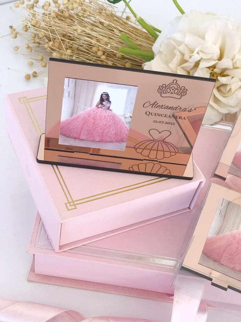 Custom Golden Quinceañera Photo Frame Personalized Gift Etsy