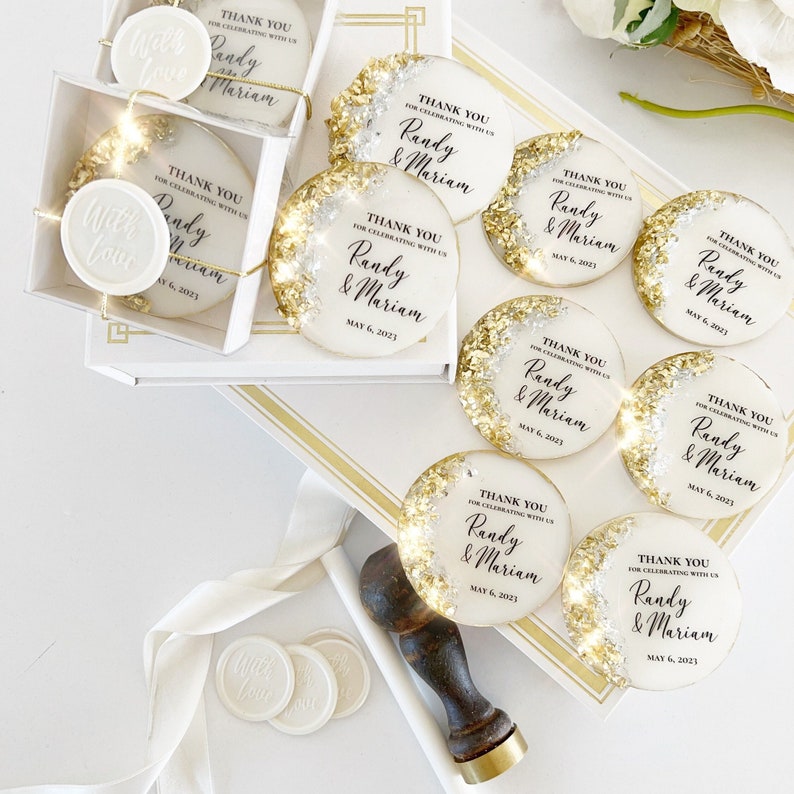 Luxury Custom Wedding Favors for Guest in Bulk, Wedding Save The Date Magnet, Wedding Party Favors, Wedding Invite Décor, Bridesmaid Gift image 1