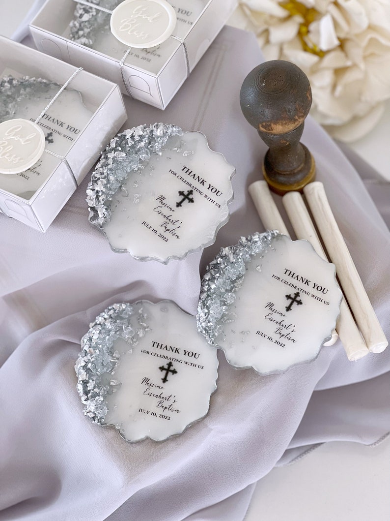 Pink Golden Luxury Personalized Baptism Baptism Favor Etsy