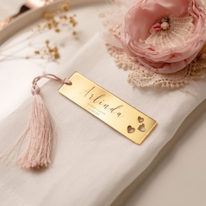 Marque-places de luxe, Médaillon miroir en acrylique doré, Plaque nominative de mariage personnalisée, Marque "Retenez cette date", Plaque nominative pour table de mariage, Marque-places d'invités