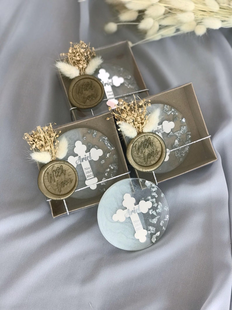 Personalized Luxury Silver Baptism Favor Custom Baptism Gift Etsy