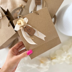 Sacchetti personalizzati per bomboniere in carta kraft, sacchetti regalo per damigelle d'onore, sacchetti di ringraziamento personalizzati, sacchetti regalo per feste, addii al nubilato, sacchetti per addio al nubilato