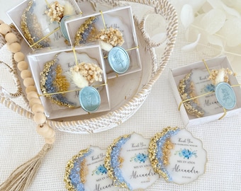 Blue Gold Quinceanera Butterfly Party Favors, Sweet 16 Gifts, Mis Quince Favors, Birthday Party Favors, Sweet 15 Favors, Mis Quince Anos