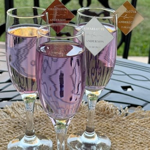 Custom Wedding Name Charms, Personalized Place Cards with Guest Names, Wine Charms for Events, Party Favors for Wedding