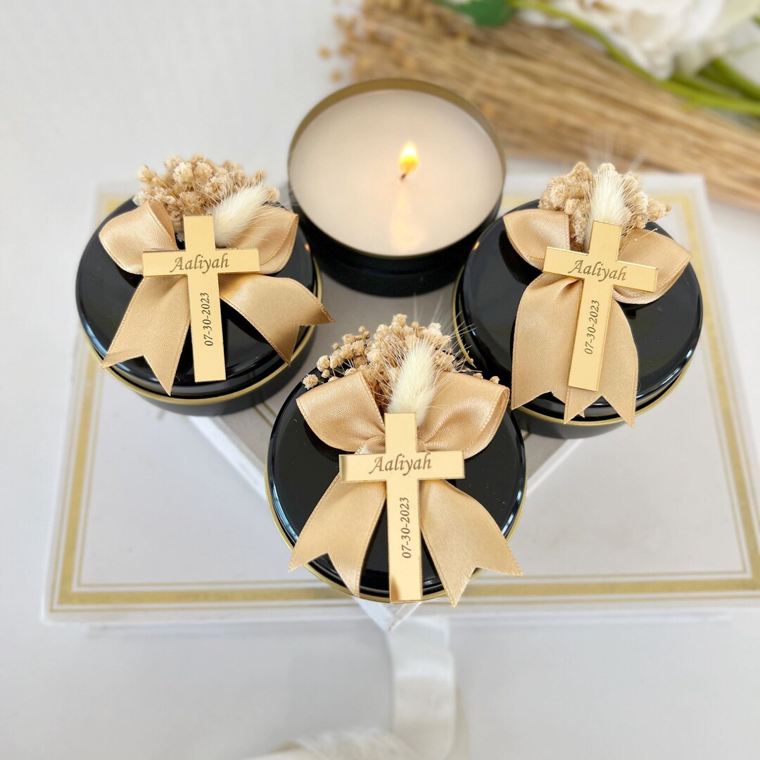 Personalized Baptism Candle Gift, Baptism Favors Girls and Boy