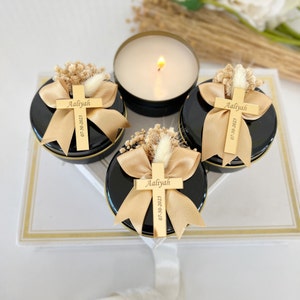 Personalized Baptism Candle Favors: Christening, First Communion Gift