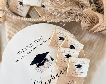Personalized Graduation Chocolate Favors: Class of 2025 Party Gift