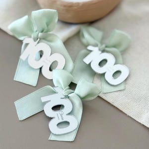 Custom Acrylic Mirror Birthday Number Tags: Milestone Party Favors - Etsy