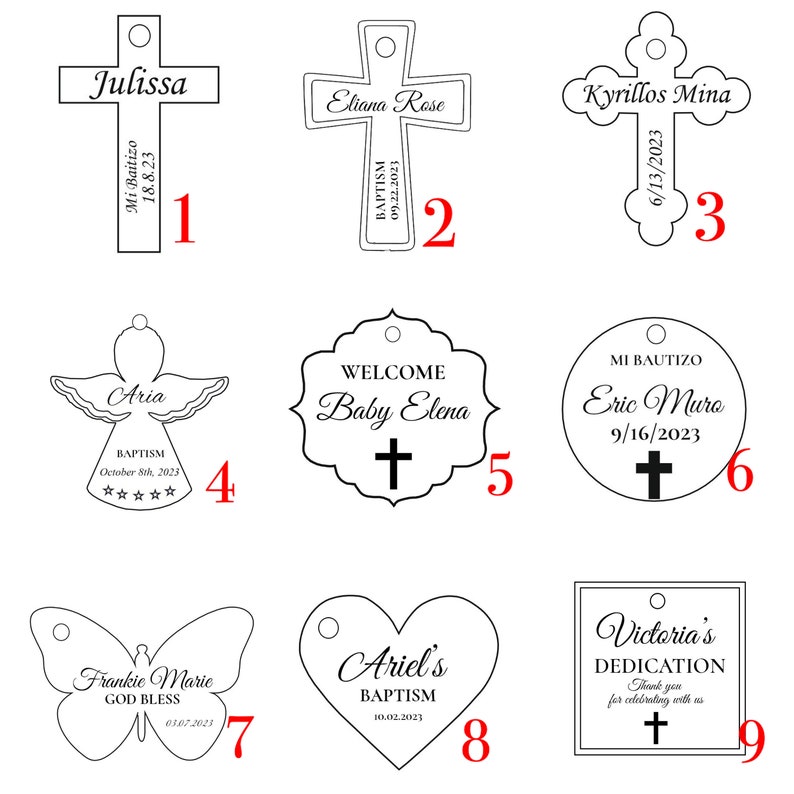 Personalisierter Magnet für die Taufe, handgefertigter Kreuzmagnet mit getrockneten Blumen, Mi Bautizo, Kommunionbevorzugung, Taufbevorzugung für Gast Bild 9